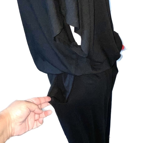 PRETTYGARDEN Black Jumpsuit Romper with Side Pockets Size 2X - Picture 3 of 6